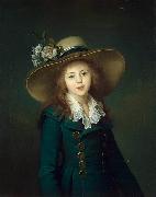 elisabeth vigee-lebrun Portrait of Elisaveta Alexandrovna Demidov nee Stroganov (1779-1818), here as Baronesse Stroganova oil on canvas